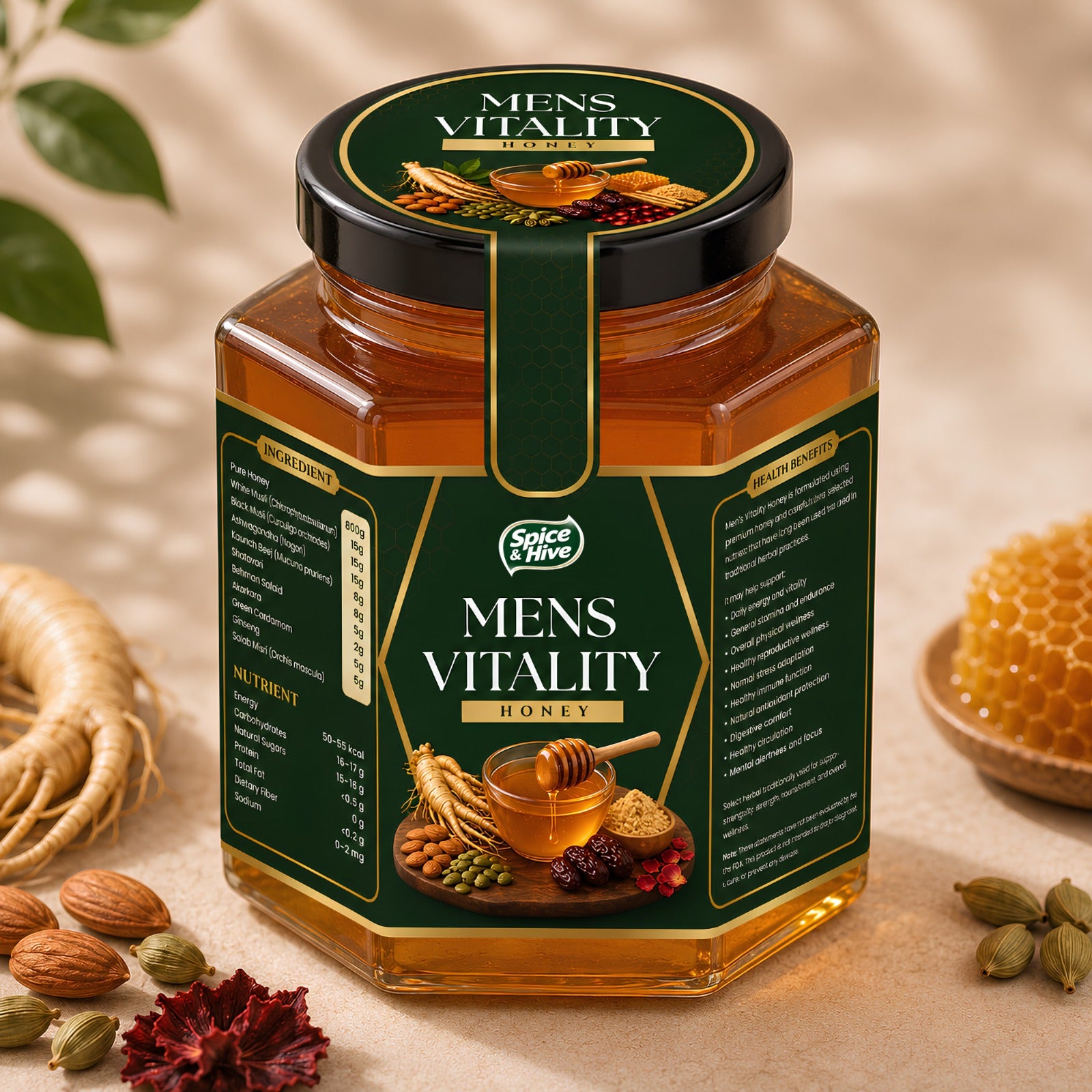 Spice & Hive Men's Vitality Honey